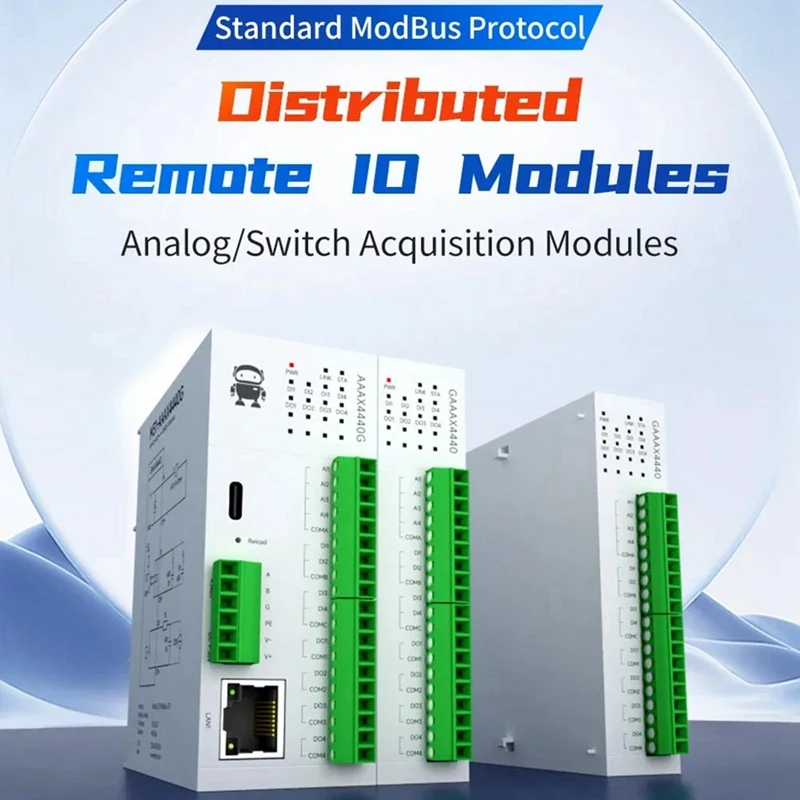 Módulo de IO remoto de expansión RS485 Ethernet 16DI CDSENET GAXXXA000, adquisición de interruptor analógico Modbus TCP RTU funciona