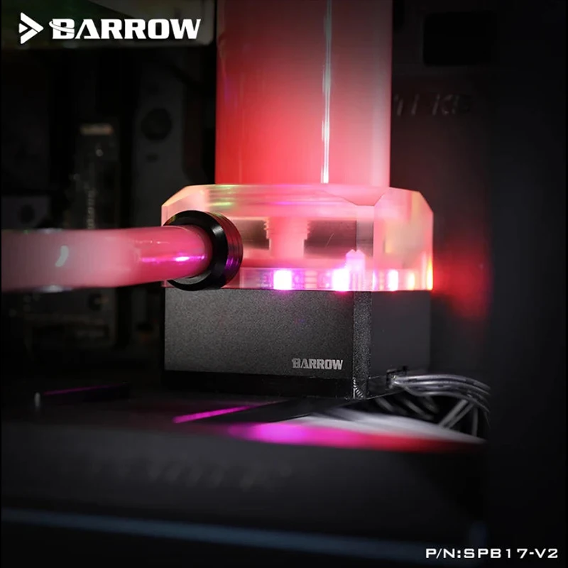 

Насос Barrow SPB17-V2,17 Вт PWM PC DDC DV12 с максимальным потоком, 5,5 метра, резьба 960 л/ч G1/4 дюйма для системы водяного охлаждения компьютера