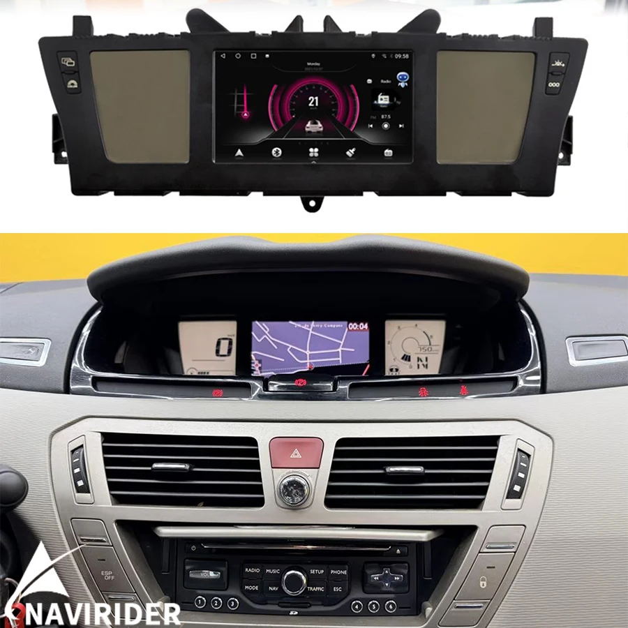 Autoradio GPS Navi 128G BT pour Citroën C4 Picasso 2006-2013, écran Android 15, Android Auto sans fil, CarPlay