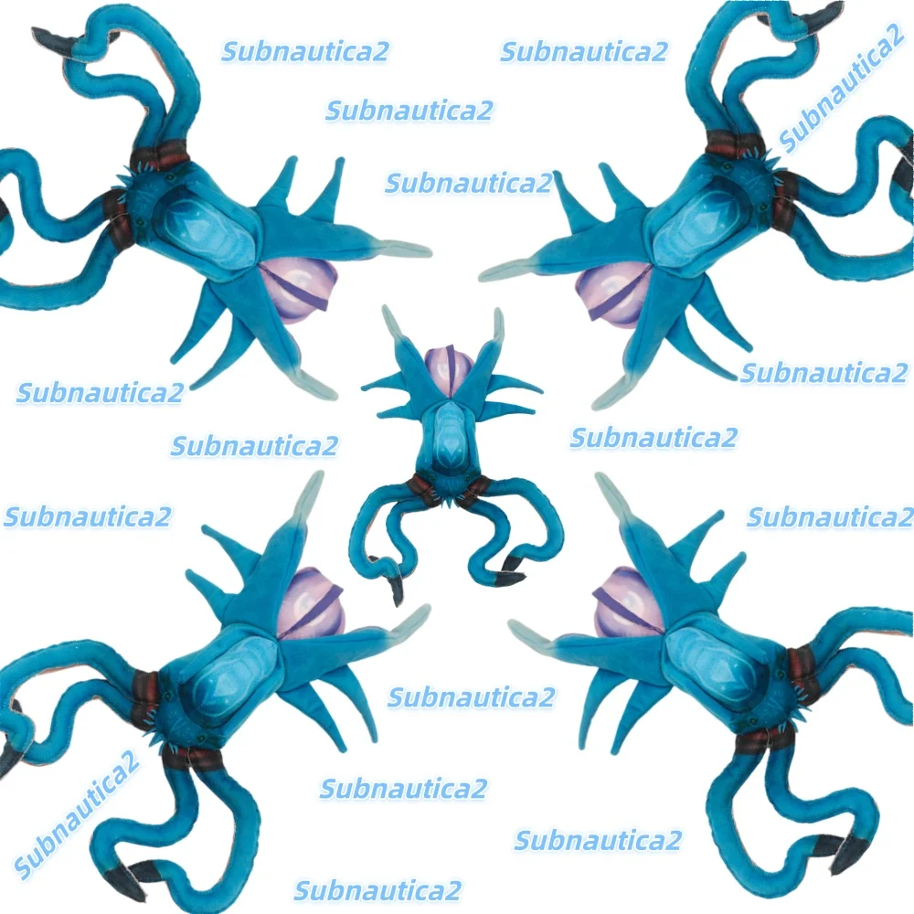 

Blue Subnautica 2 Sea Monster Plush Soft Stuffed Alien Waters Ocean Crawler Doll Game Figure Collectible Plushie Gift For Fans