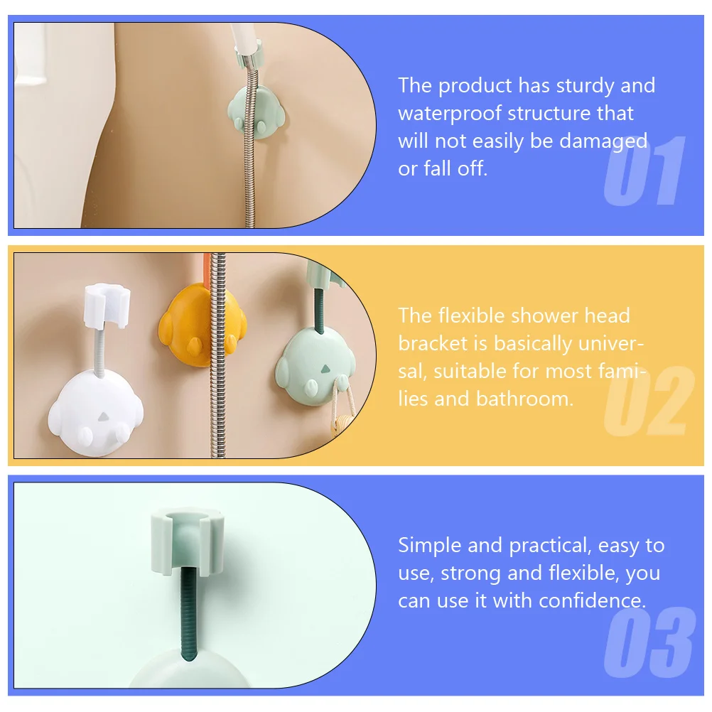 

Flexible Shower Bracket 360° Rotating Holder Adjustable Design Easy To Use Perfect For Family Bathroom Accessories