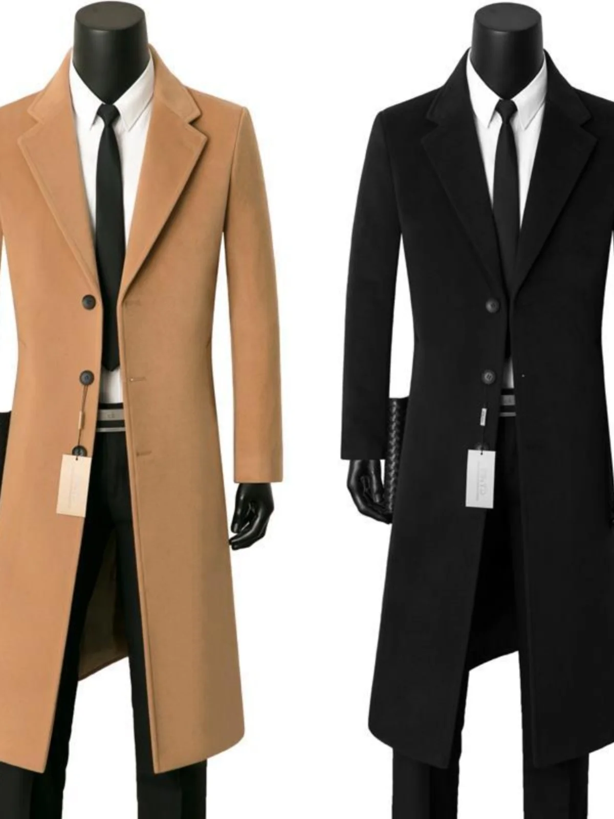 

Japanese Sle Long Thiened Warm Wool Men's Coat Loose Fit Faionable Korean Version Windbreaker Daily Wear Winter Coat