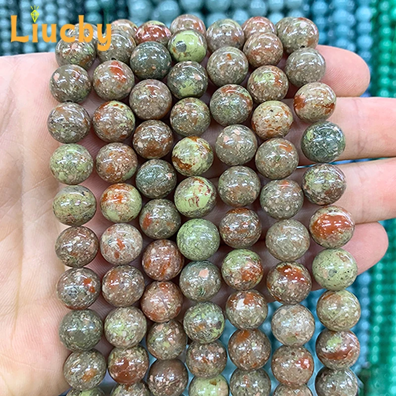 Natural Stone Domestic flower green Beads DIY adjustable Bracelets anklet decoration For Jewelry Making 15