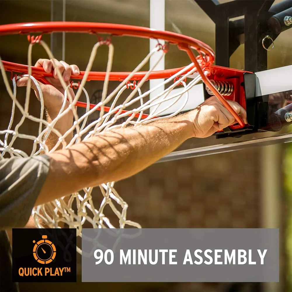 Outdoor Basketball Stand, Portable Basketball Door,Adjustable 10 Feet - Providing 50 Inch and 54 Inch Basketball Goal Backboards