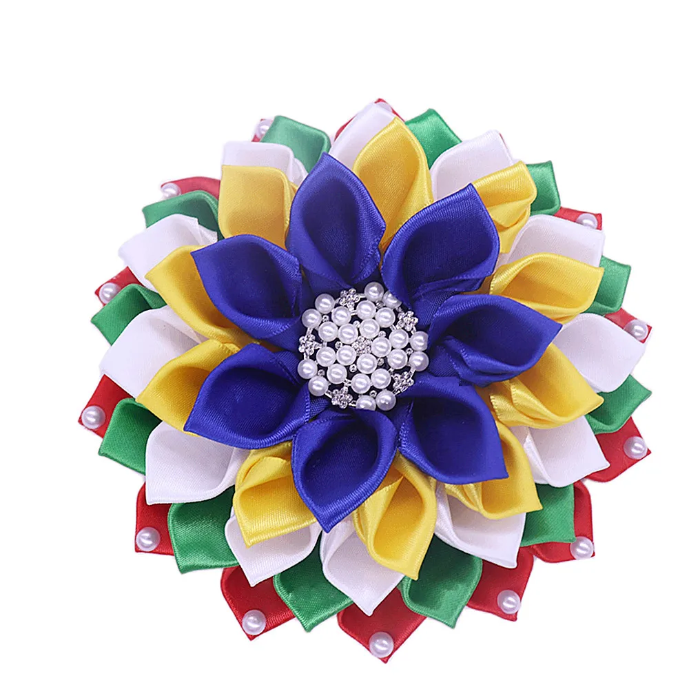 Quality Layers Ribbon Corsage Flower OES Soror Pin Brooch Order Eastern Star Mason Members Jewelry