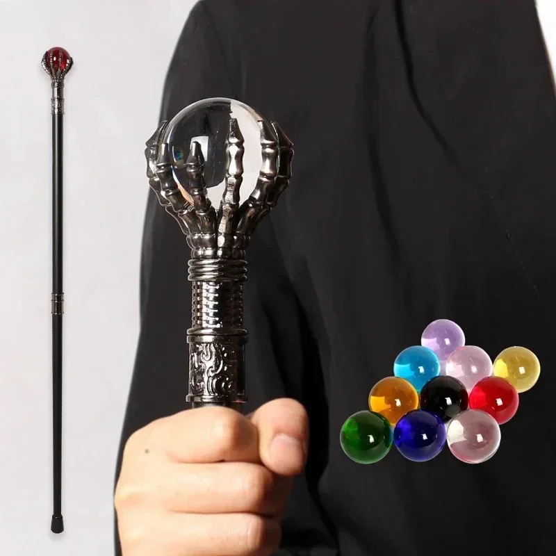 

For 10 Colors 95cm Luxury Evil Dragon Claws 50mm Crystal Ball Walking Stick Men And Women Fashionable Canes Party Decorative Sti