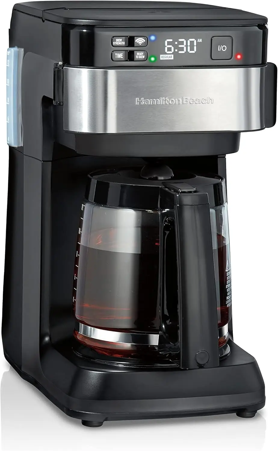 

Smart Coffee Maker with Alexa, Programmable 12-Cup Capacity in Black Stainless Steel
