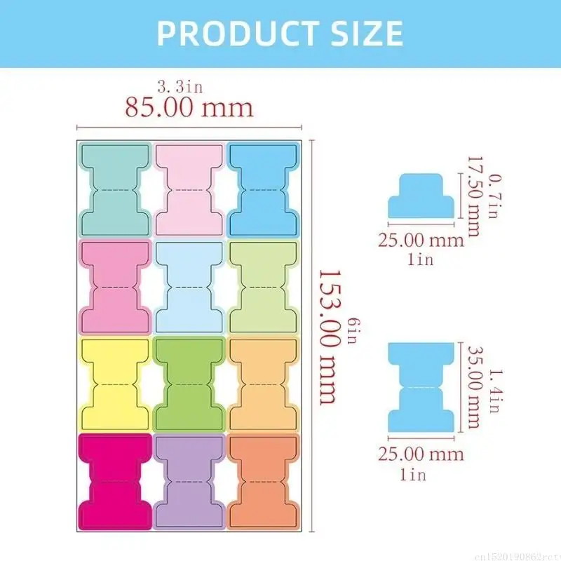 D5BB 120Pieces Colored Index Label Adhesive Label Sticker Writable Index Labels Adhesive Notes Notebook Page Marker