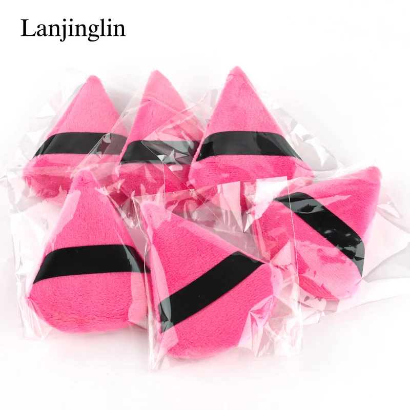 ฟองน้ำแต่งหน้ากำมะหยี่รูปสามเหลี่ยม 2/3/6 ชิ้น ใช้ได้ทั้งแบบเปียกและแบบแห้ง สำหรับรองพื้น เครื่องสำอาง อุปกรณ์เสริมความงาม