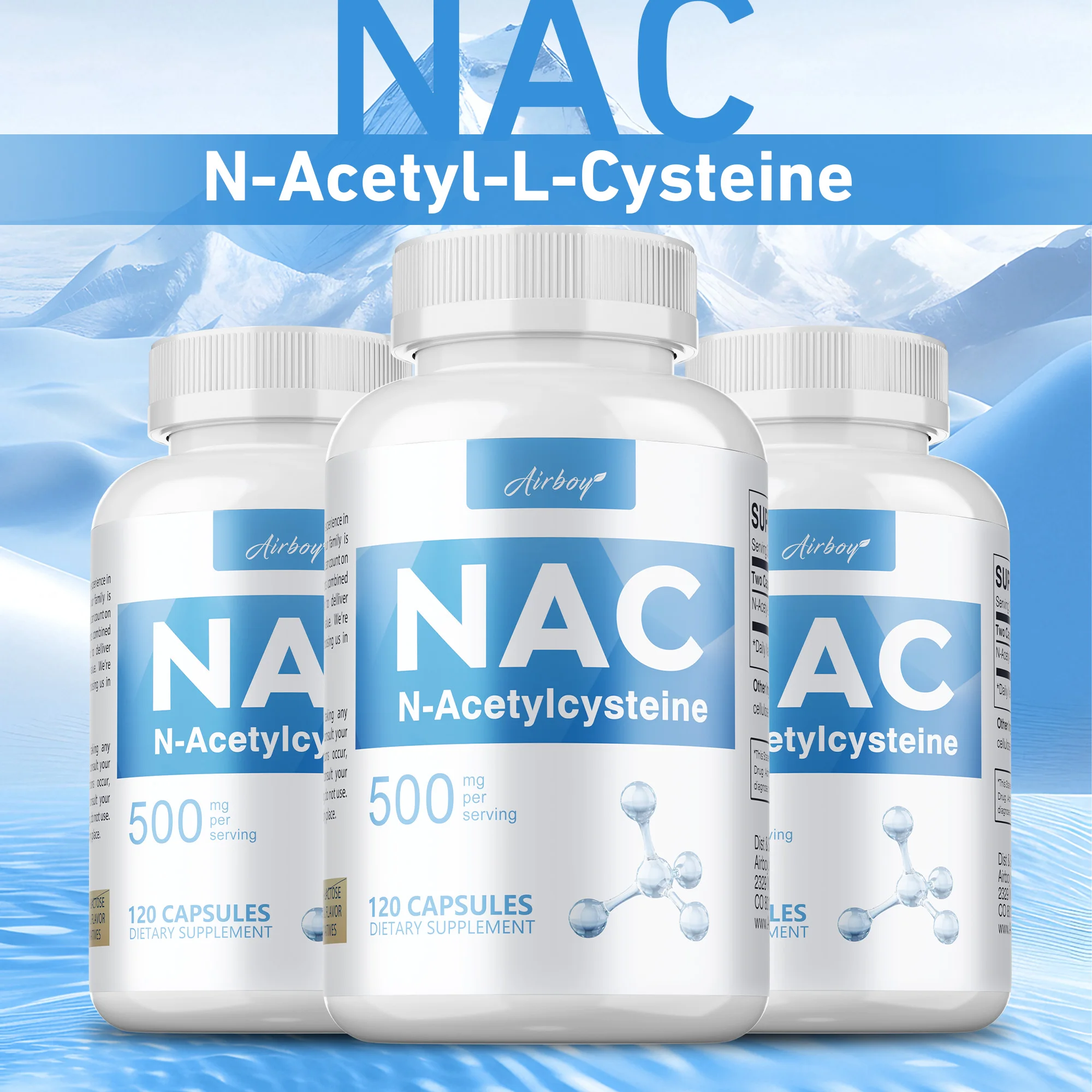 

NAC - N-Acetylcysteine - Antioxidant, Promotes Liver and Kidney Detoxification, Support Skin, Respiratory Health