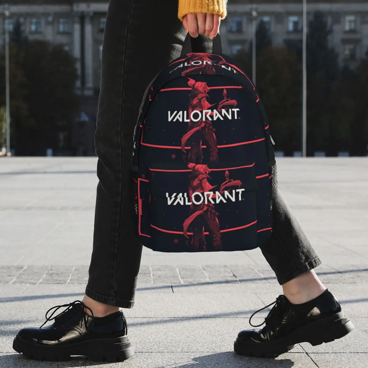 Jett V-Valorant Riot Games Backpack Student BookBag Children School Bag Computer Shoulder Bags for Boys Girls