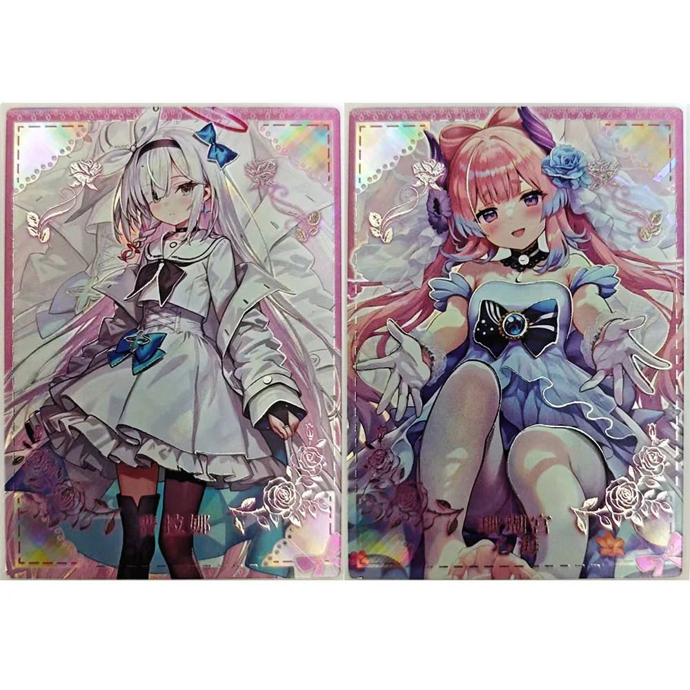 Tarjeta coleccionable con purpurina Premium, regalo de cumpleaños y Navidad, historia de la diosa de Anime QR Rem Klee Kafka Sangonomiya Kokomi Ganyu