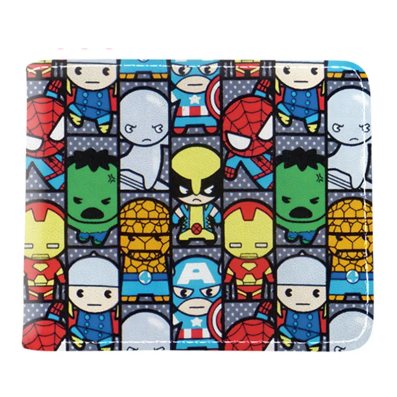 Miniso Marvel Comics The Avengers Wallet Spiderman Captain America Hulk Deadpool Purse with Coin Pocket