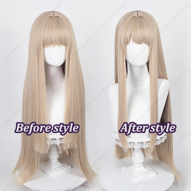 NIKKE The Goddess of Victory Viper Cosplay Wig 90cm Long Straight Flaxen Heat Resistant Synthetic Wigs