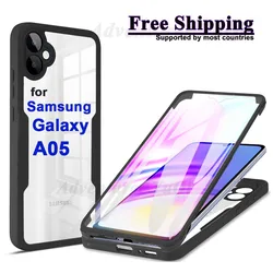 For Samsung Galaxy A05 360 Full Coverage Protection Phone Case Screen Protector Camera Lens Protection Bumper Shell Funda