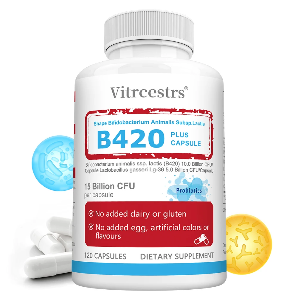 

Probiotic Complex Supplement - 15 Billion CFU - Male and Female Probiotics - Vegetarian Capsules, Non GMO