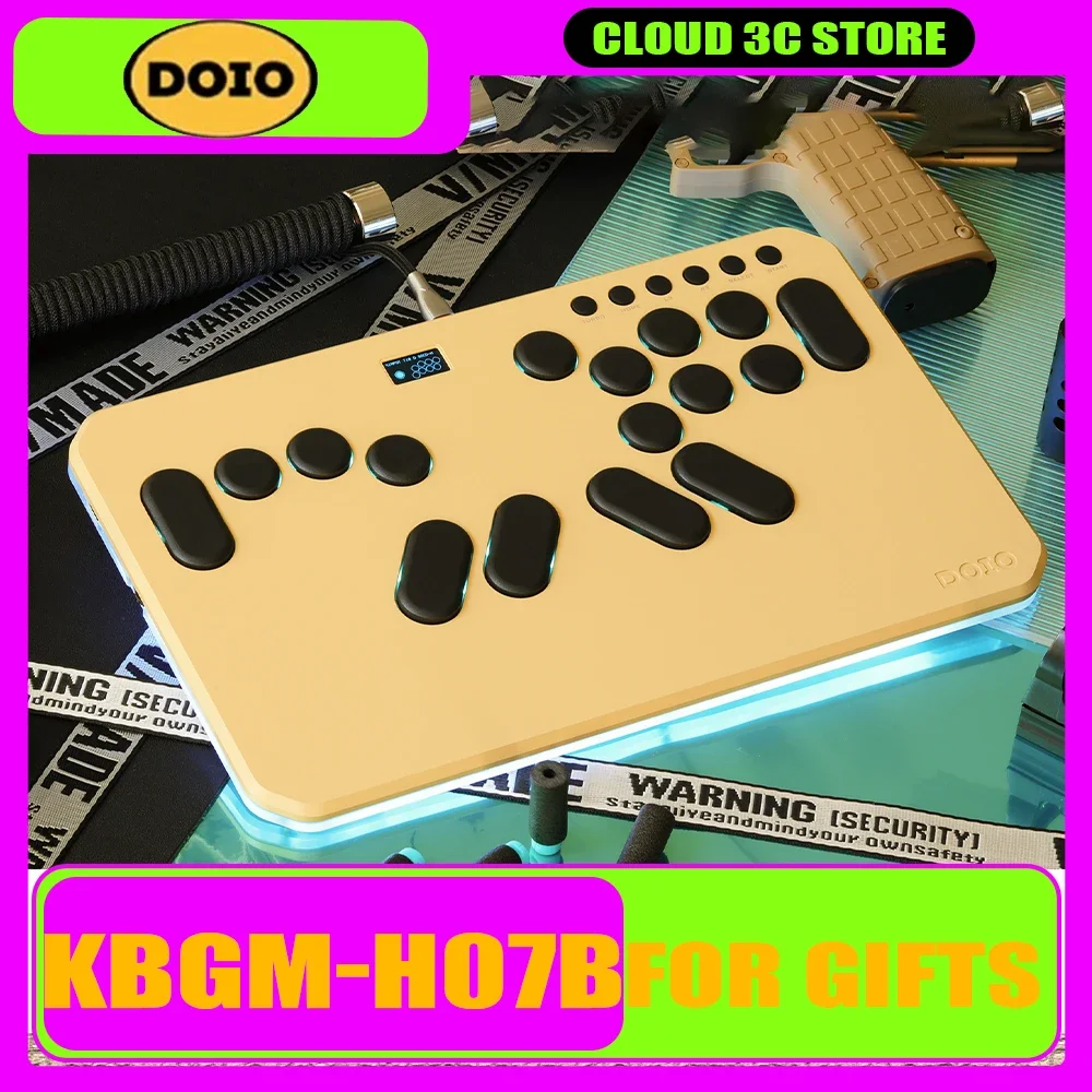 DOIO HITBOX KBGM-H07B Gaming Keyboard Aluminium Alloy Backlight PBT For PS4 PS5 switch Keyboard Custom PC Steam Accessories