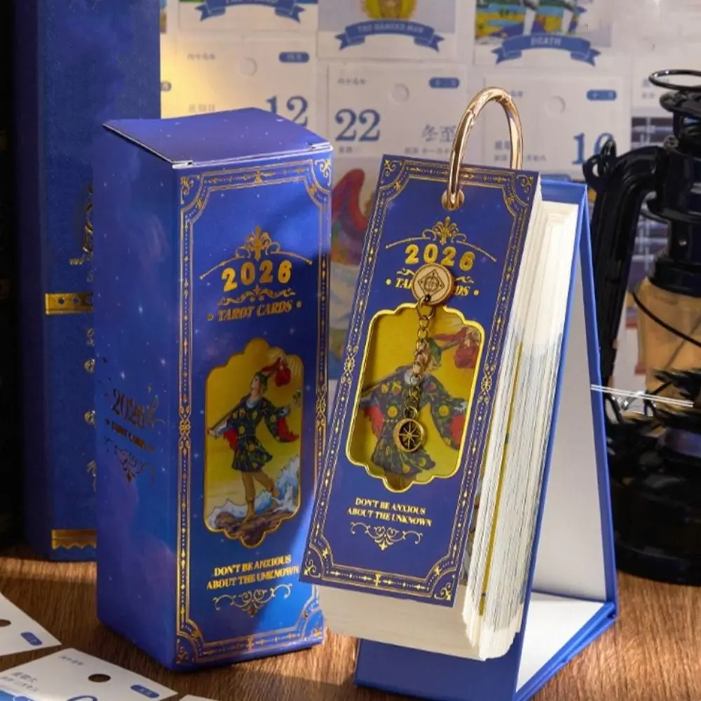 

Винтажная картина маслом 2026, карточный календарь, золотое кольцо, переплет, односторонняя страница, ежедневник, бумага, вдохновляющие цитаты