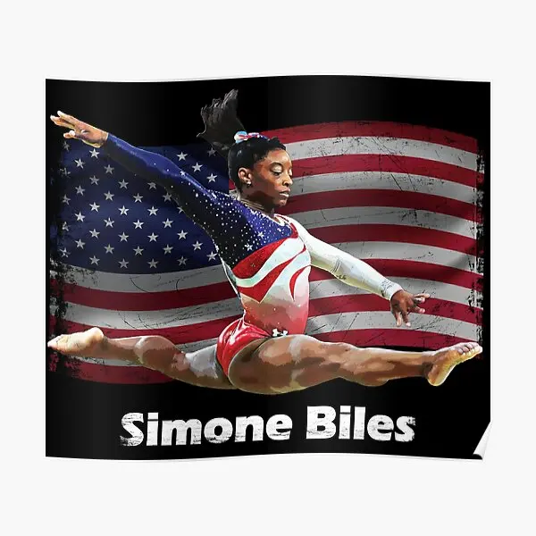 Simone Biles  Poster Vintage Home Mural Wall Room Funny Print Art Picture Decor Decoration Painting Modern No Frame