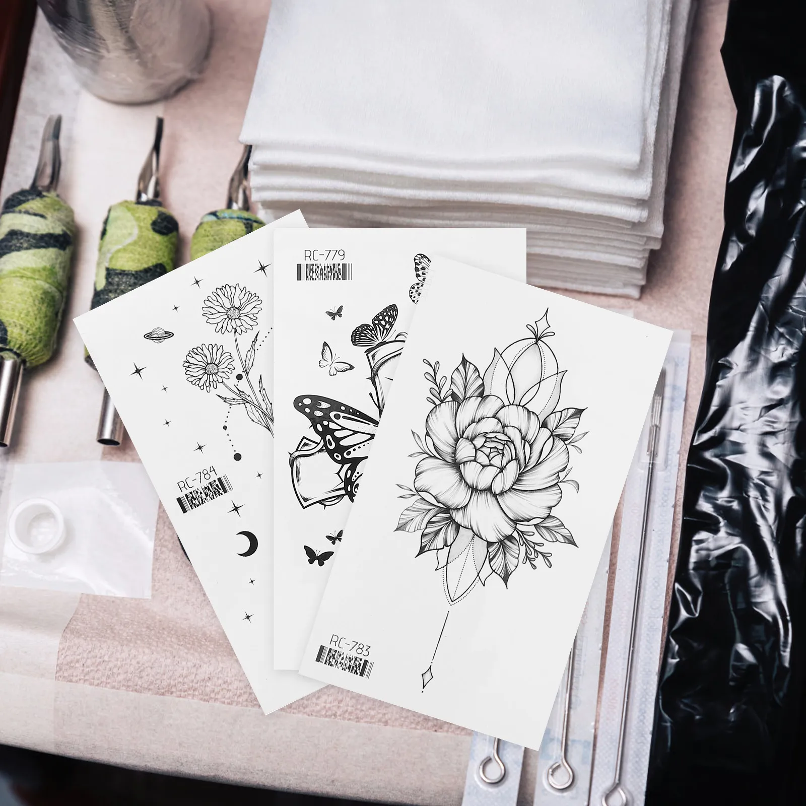 

20 Pcs Tattoos Decorative Vintage Women Butterfly Fake Safe Skin Halloween Vintage Temporary Tattoos Party
