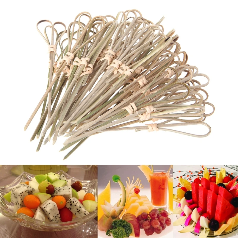 50pcs Disposable Bamboo Picks Cocktail Toothpicks Cocktail Party Club for Creati Dropshipping