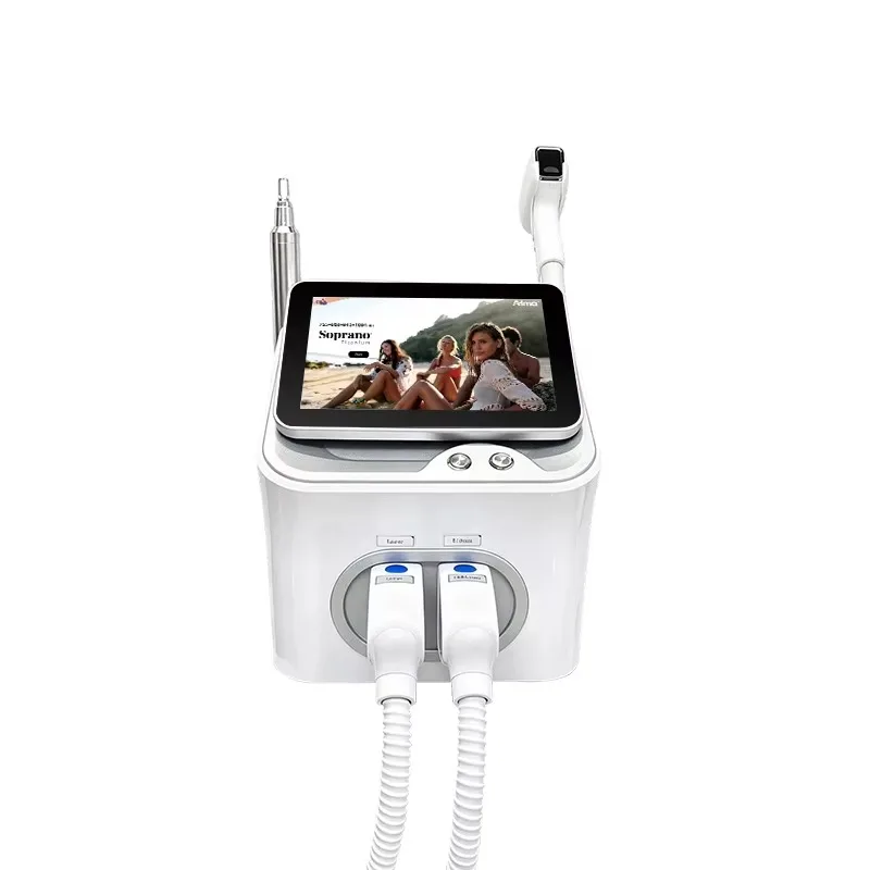 2026 Portable 4 Wave 2 in 1 Diode Laser Hair Removal Pico Laser with Safety Goggle Ice Cooling for All Skin Tones Salon SPA Use