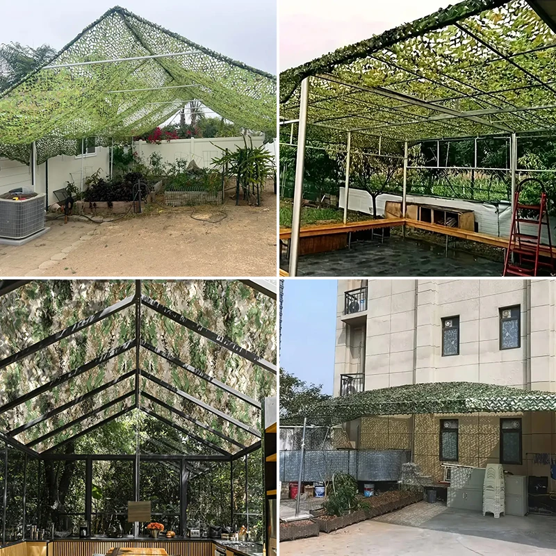 Anti-UV Sunshade Sail Large Sun Shelter 4mx4 5x5 6x6 7x7 8x8 10x10 Outdoor Yard Garden Balcony Camping Hunting Camouflage Net