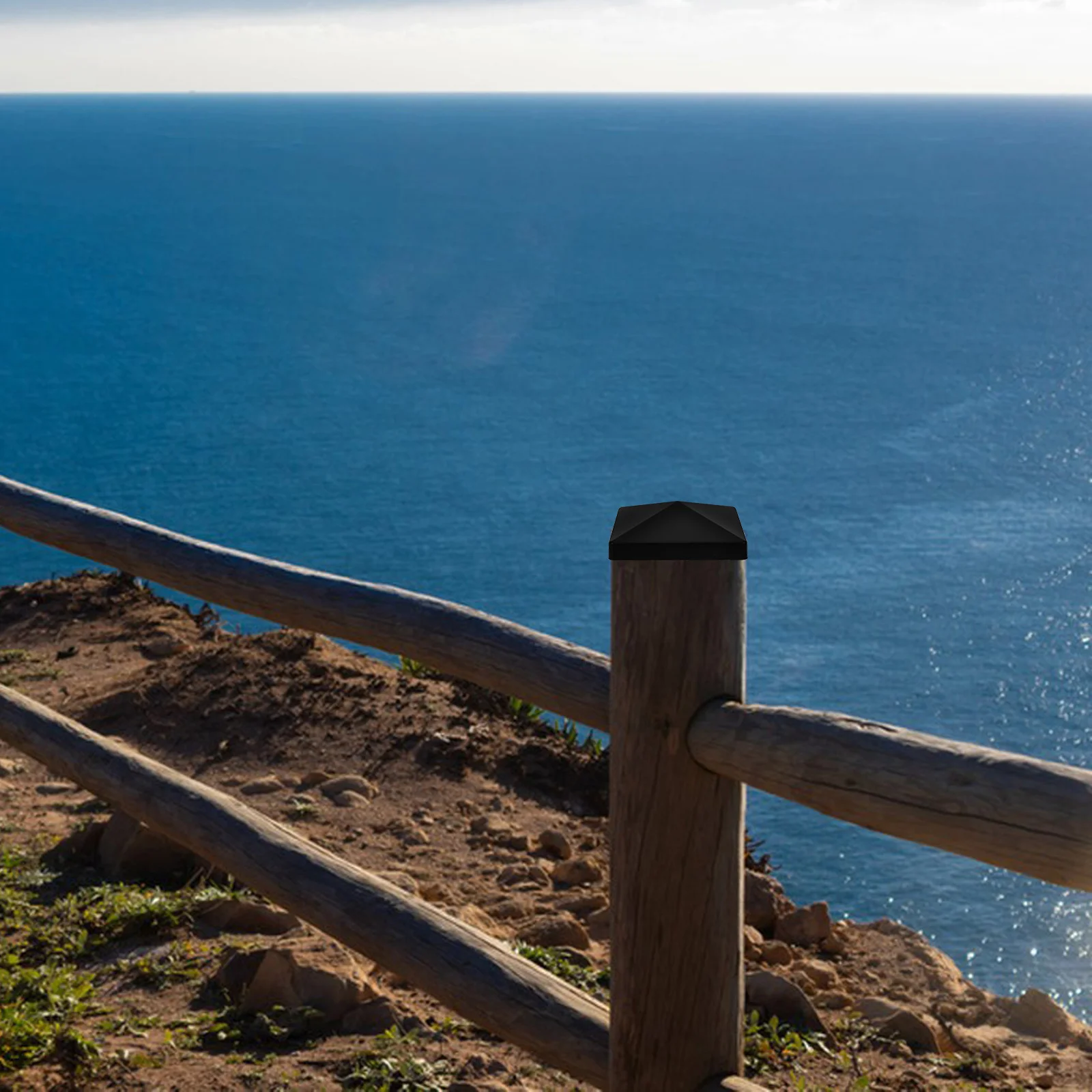 4 set 4 Sets Fence Post Caps Column Cover Deck Toppers Plastic Cap Durable Reusable Garden Fence Protector Railing Cover Outdoor