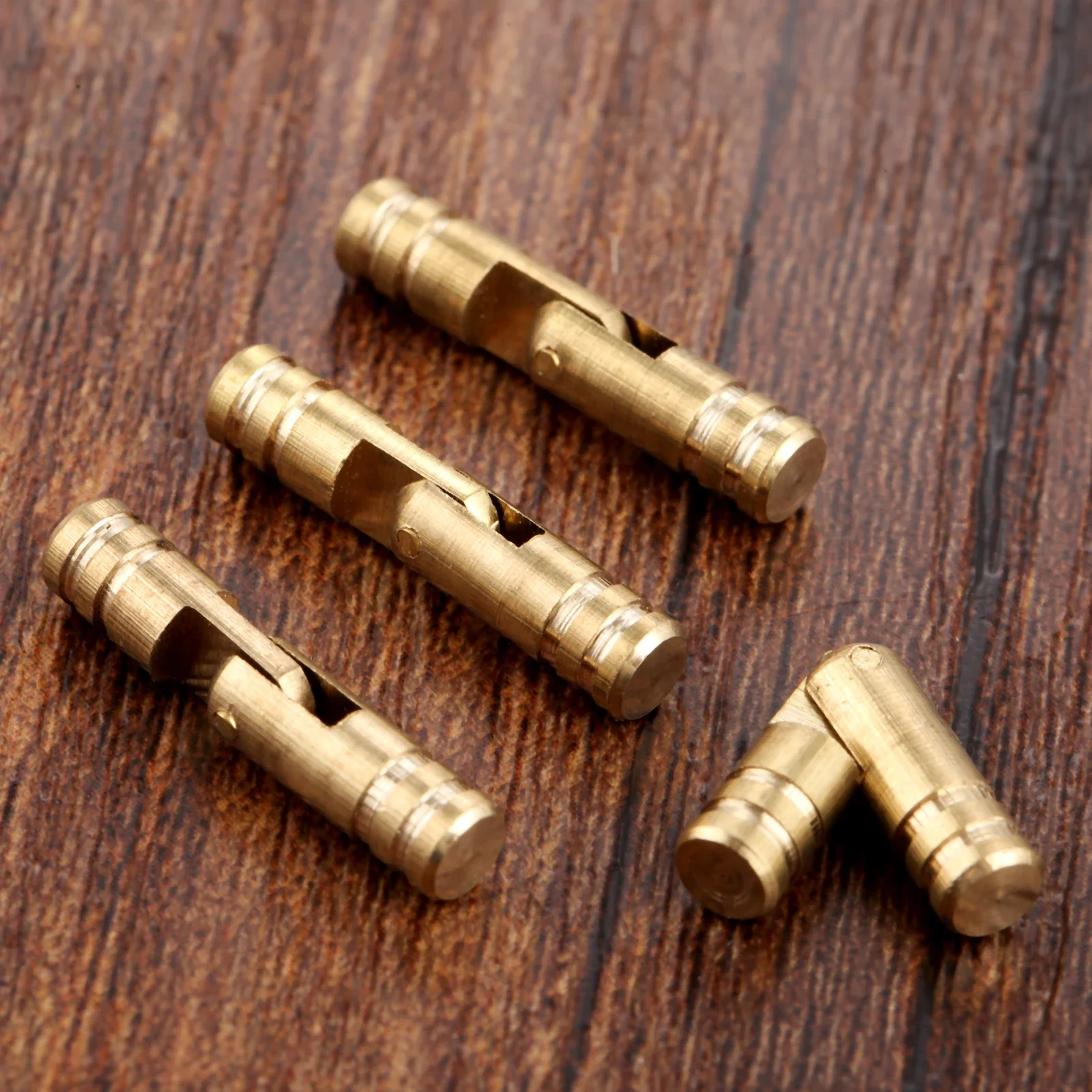 100pcs/box Invisible Barrel Hinge Solid Brass Concealed Hinge Jewelry Box Gift Wine Case Cabinet 4*20mm Furniture Hardware Decor