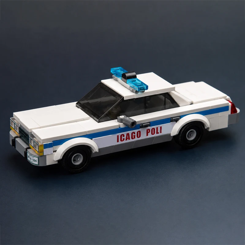 

City Car Model MOC Building Bricks Classic Police Car Modular Technology Children Holiday Gifts Assemble Toys Suit