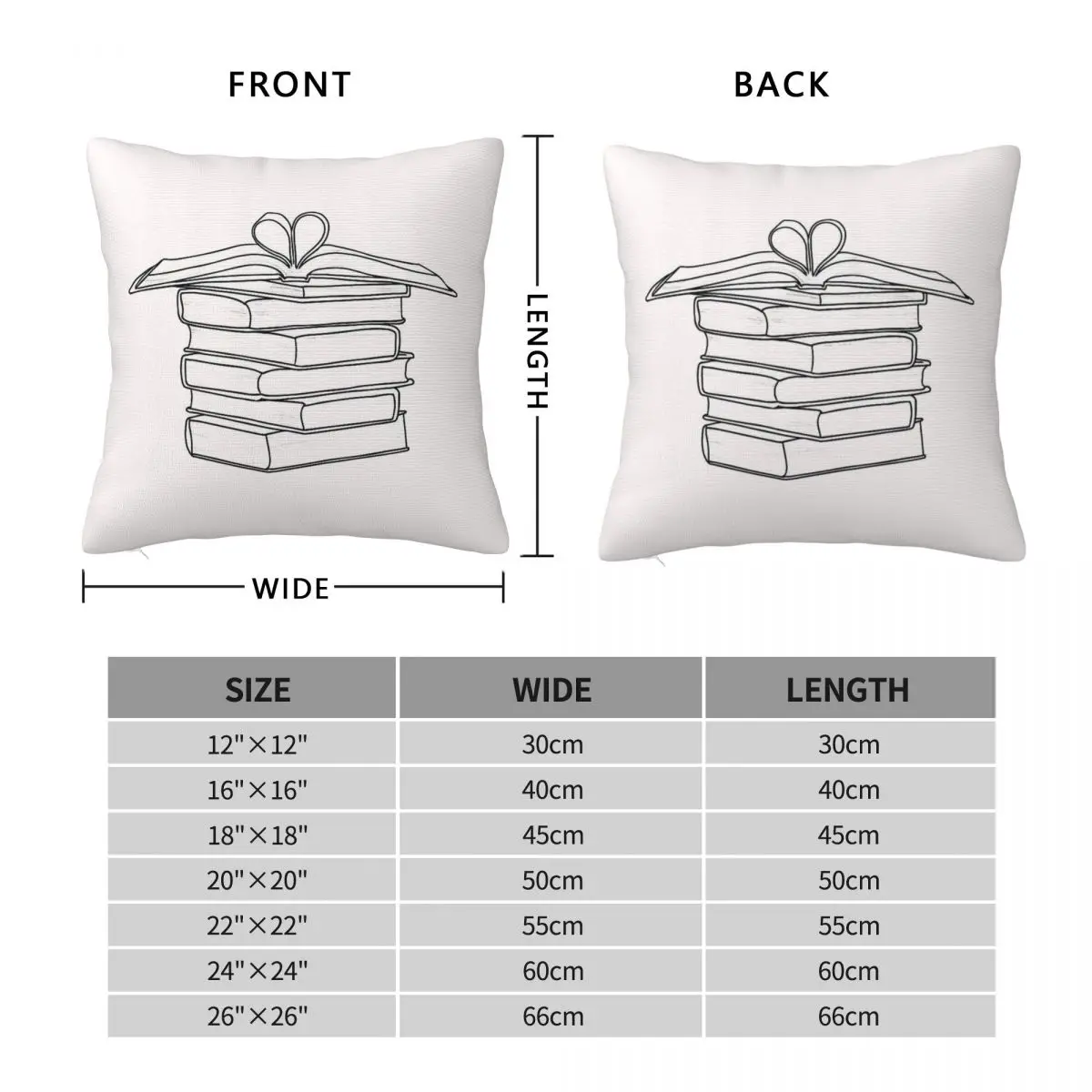 Book Stack Line Art Pillowcase Polyester Linen Velvet Pattern Zip Decorative Throw Pillow Case Home Cushion Case Wholesale