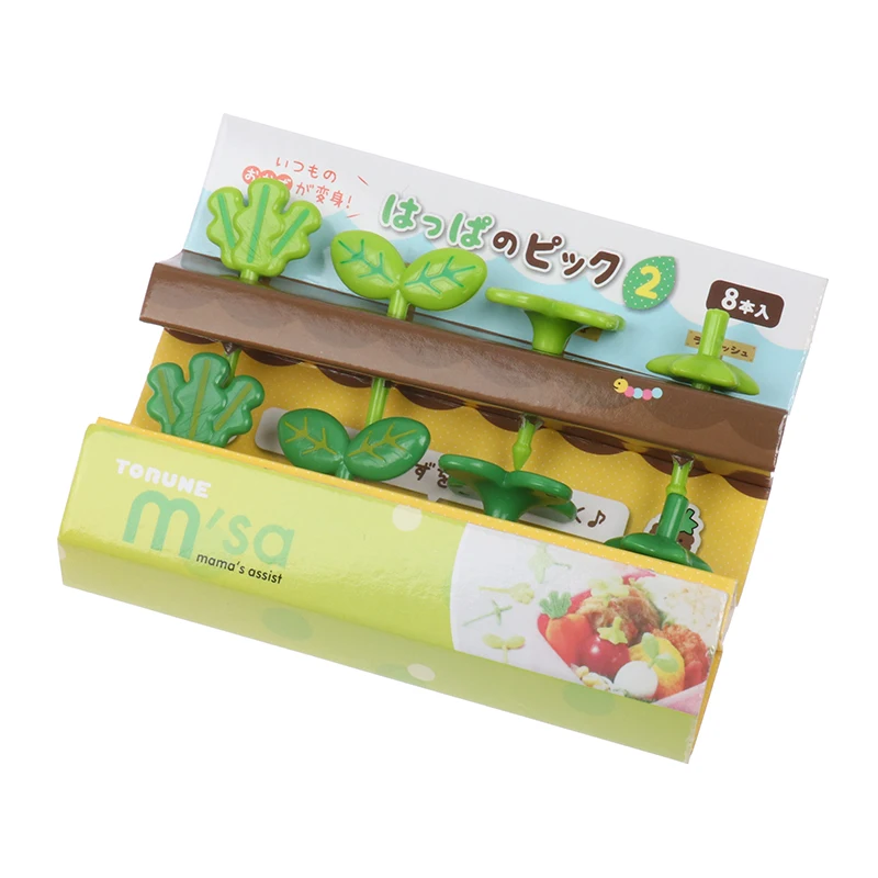 8Pcs Fruit Fork Toothpick Leaves Small Salad Tiny Fork Mini Cake Picks For Kids*..