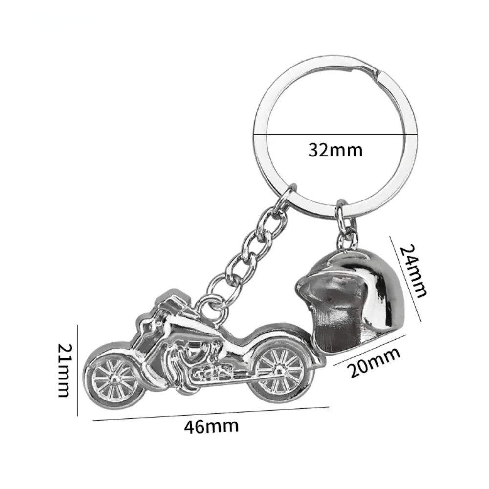 Set Vintage Vento Motorcycle Hobby Metal Stainless Steel Keychain Moto 3D Simulation Keyring Pendant Backpack Key Ring Chain