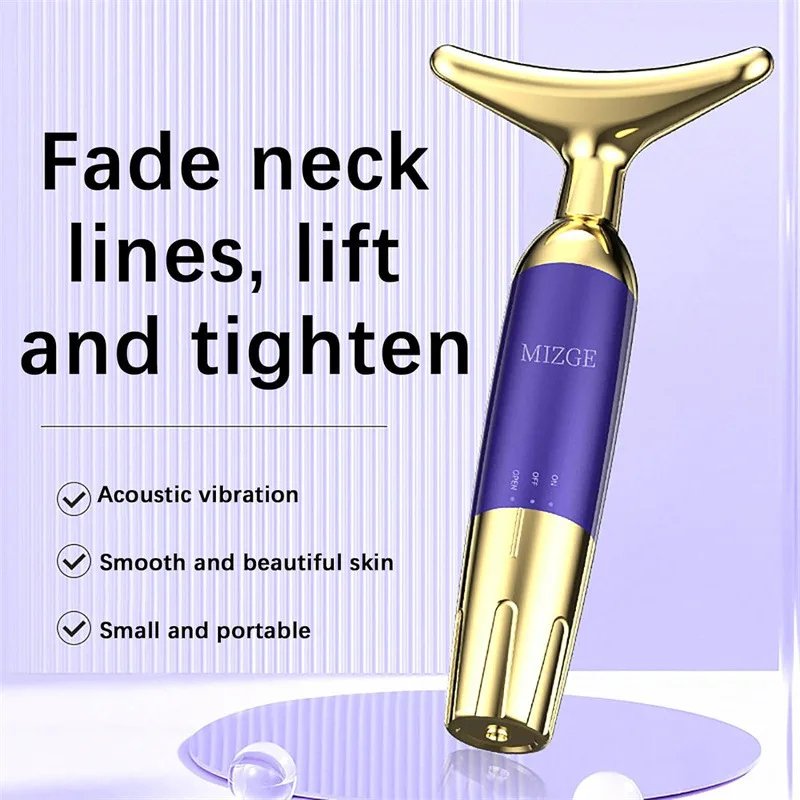

Vibrating Neck Beauty Device, Home-Use Facial Lifting Beauty Instrument, Neck Firming Care Massager Body Care Tool Beauty Health