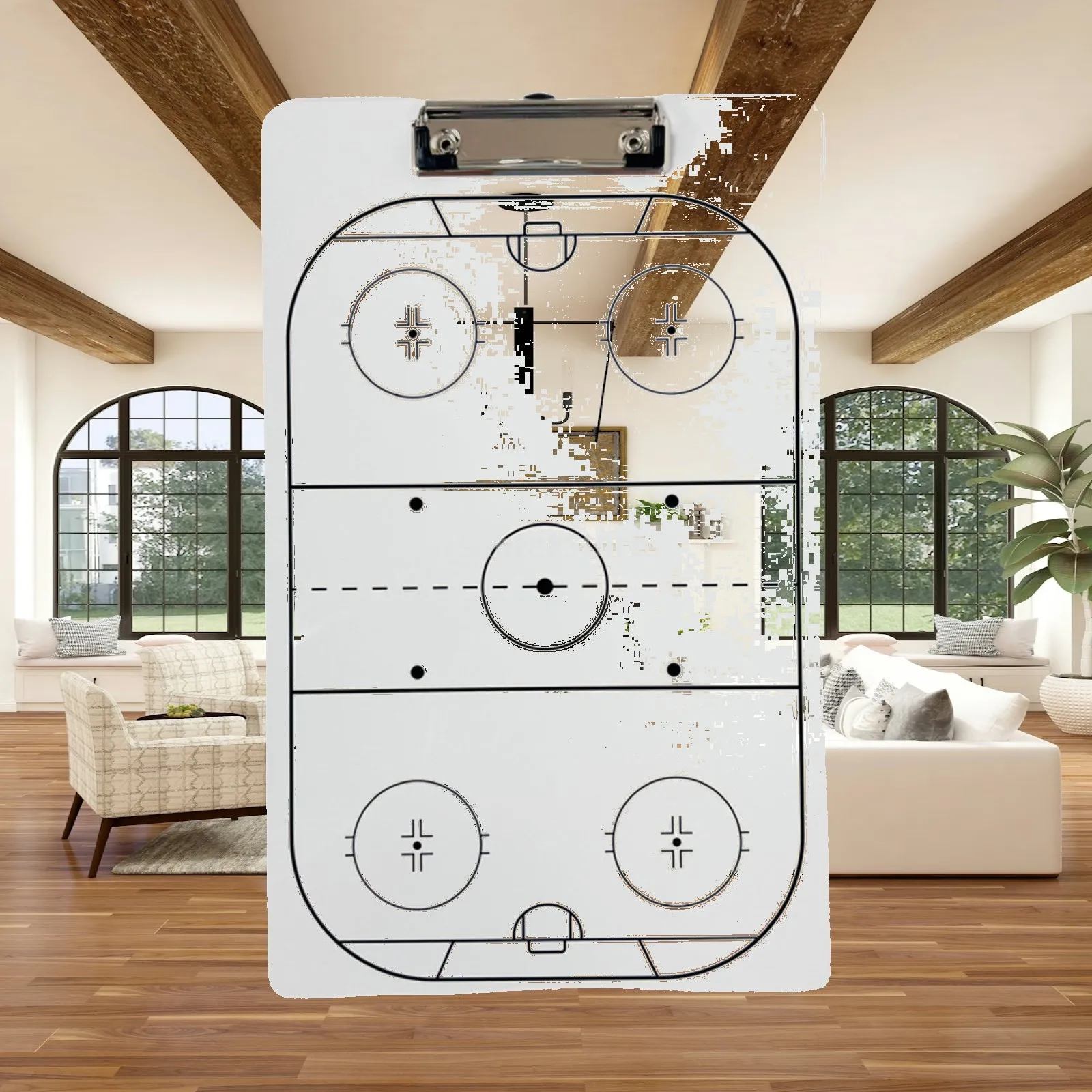 Lightweight Tactic Board for Ice Hockey Coaches Reusable Clear Display Practice Board for Indoor Outdoor Use