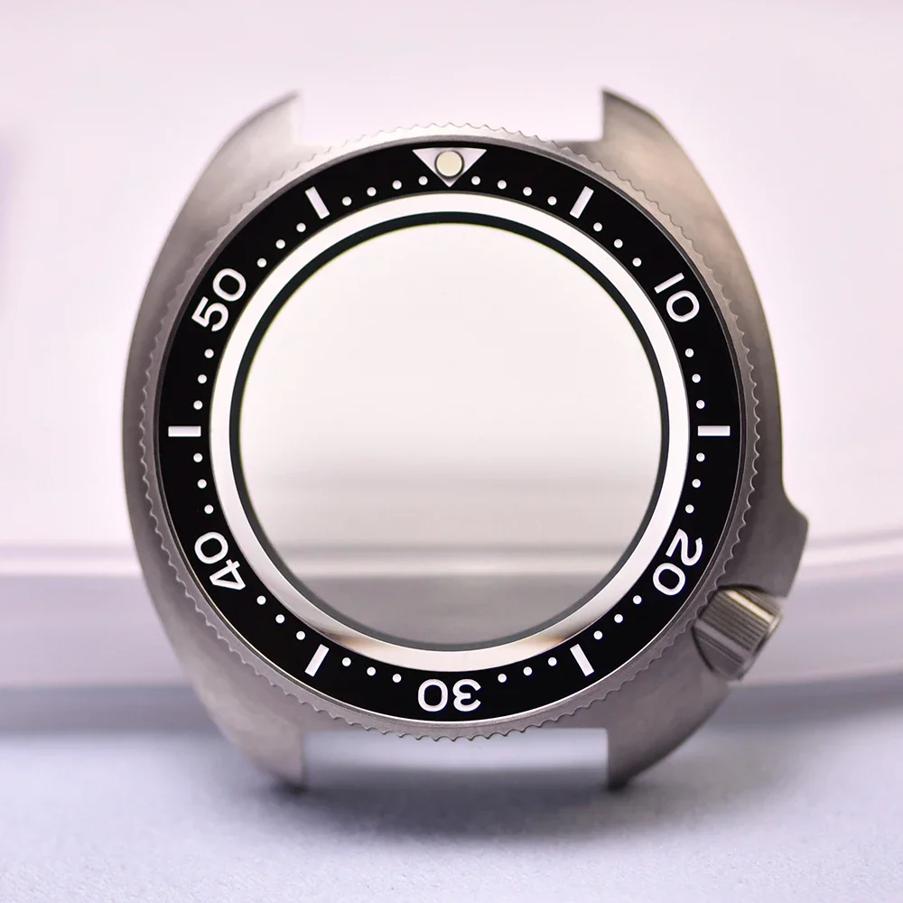 HEIMDALLR 6105 Turtle Titanium Abalone Diving Watch Case Fit NH36 NH35 Movement 200m Waterproof Resistance Transparent Case Back