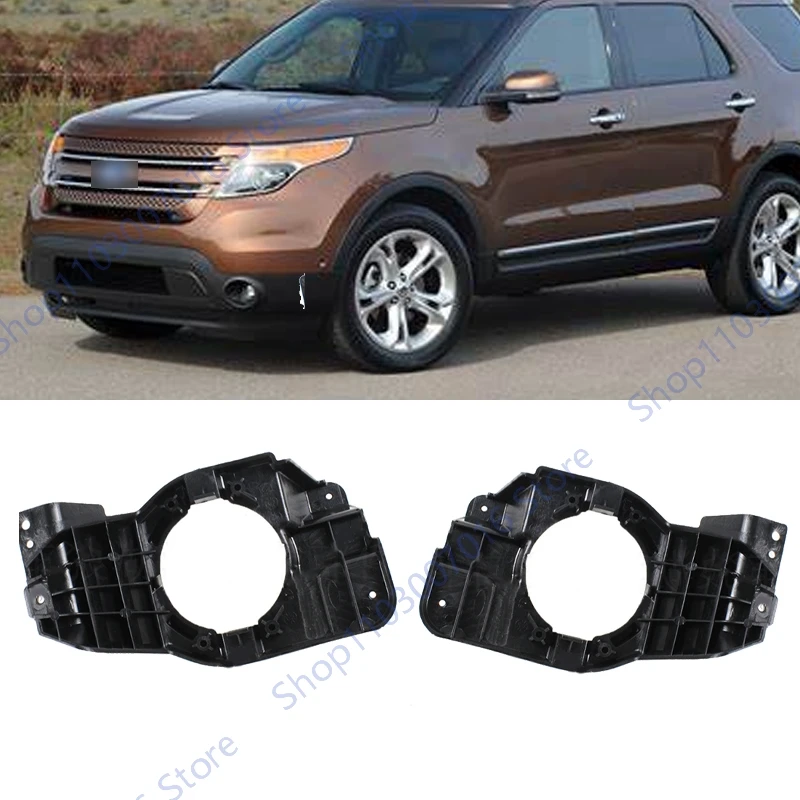 

Front Bumper Fog Light cover For Ford Explorer 2011-2015 Lamp Mounting Bracket Grille Cover Frame Hood BB5Z-15266A BB5Z-15266B