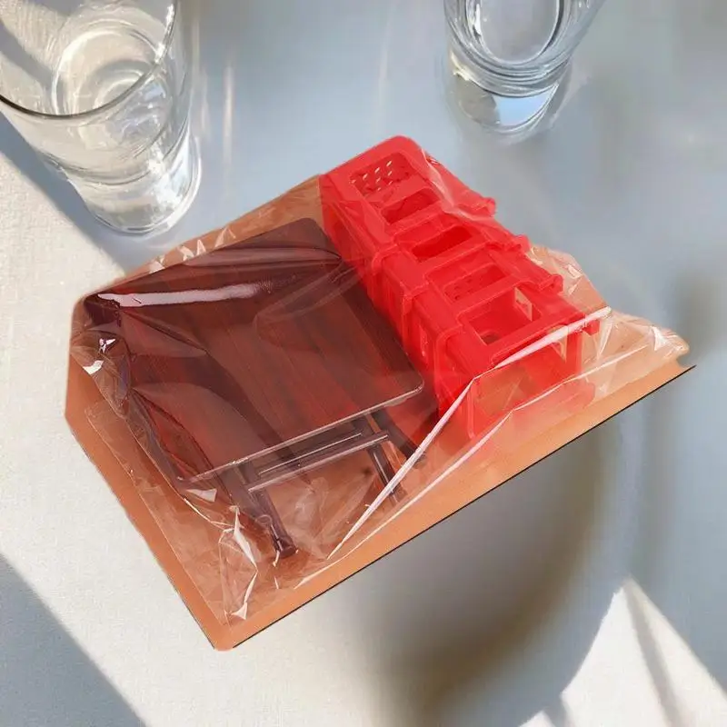 

1/12 Dollhouse Simulation Table Chairs Model Set Dollhouse Mini Furniture Decoration Dolls House Accessories Pretend Play Toy