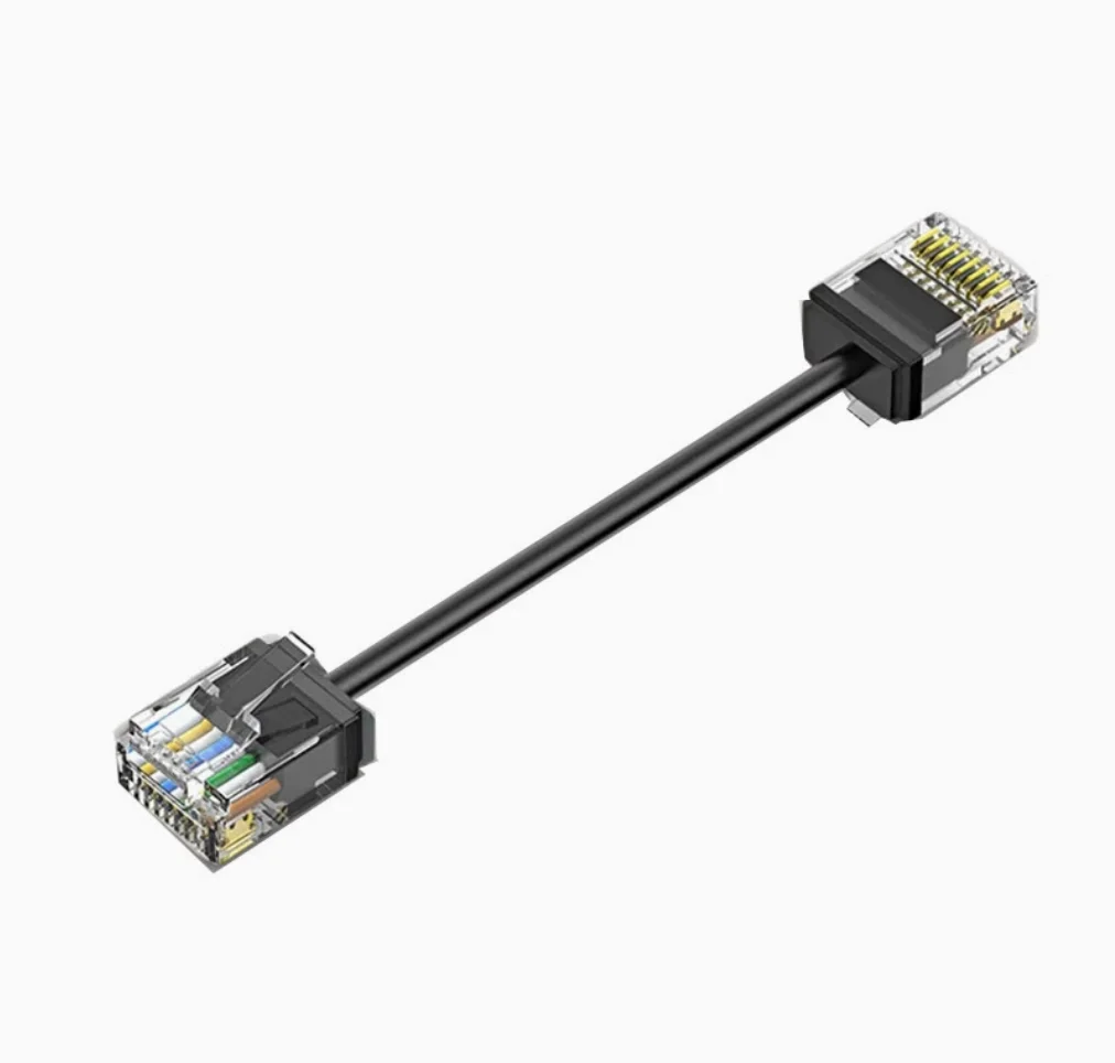 1 Pack Cat6/Cat6a Ultra Thin RJ45 UTP Thin Round Ethernet Cable 10Gbps Cat 6 Patch Cable for PS5 Patch Panel to Switch Flexible