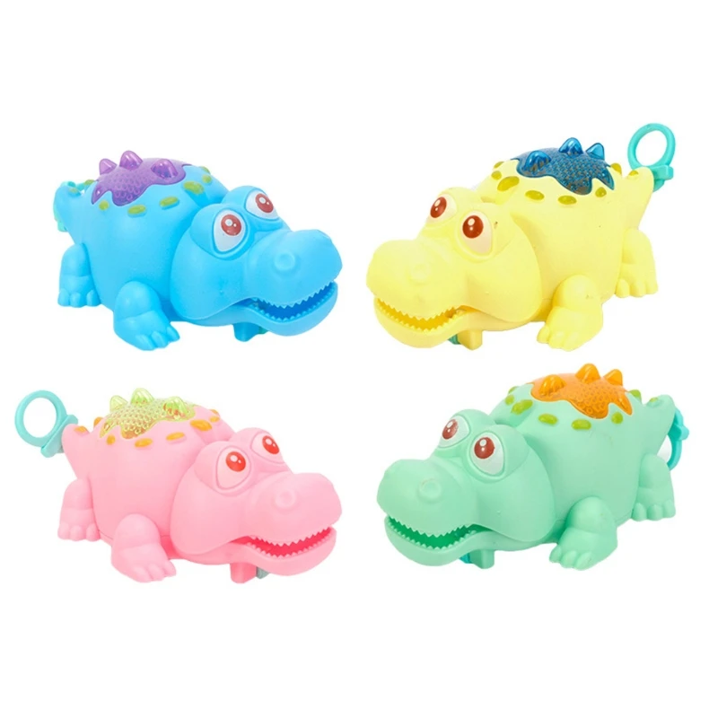 

Pool Float Bath Toy Wind-Up Clockwork Pull String for Crocodile LED Light Animal Drop Shipping