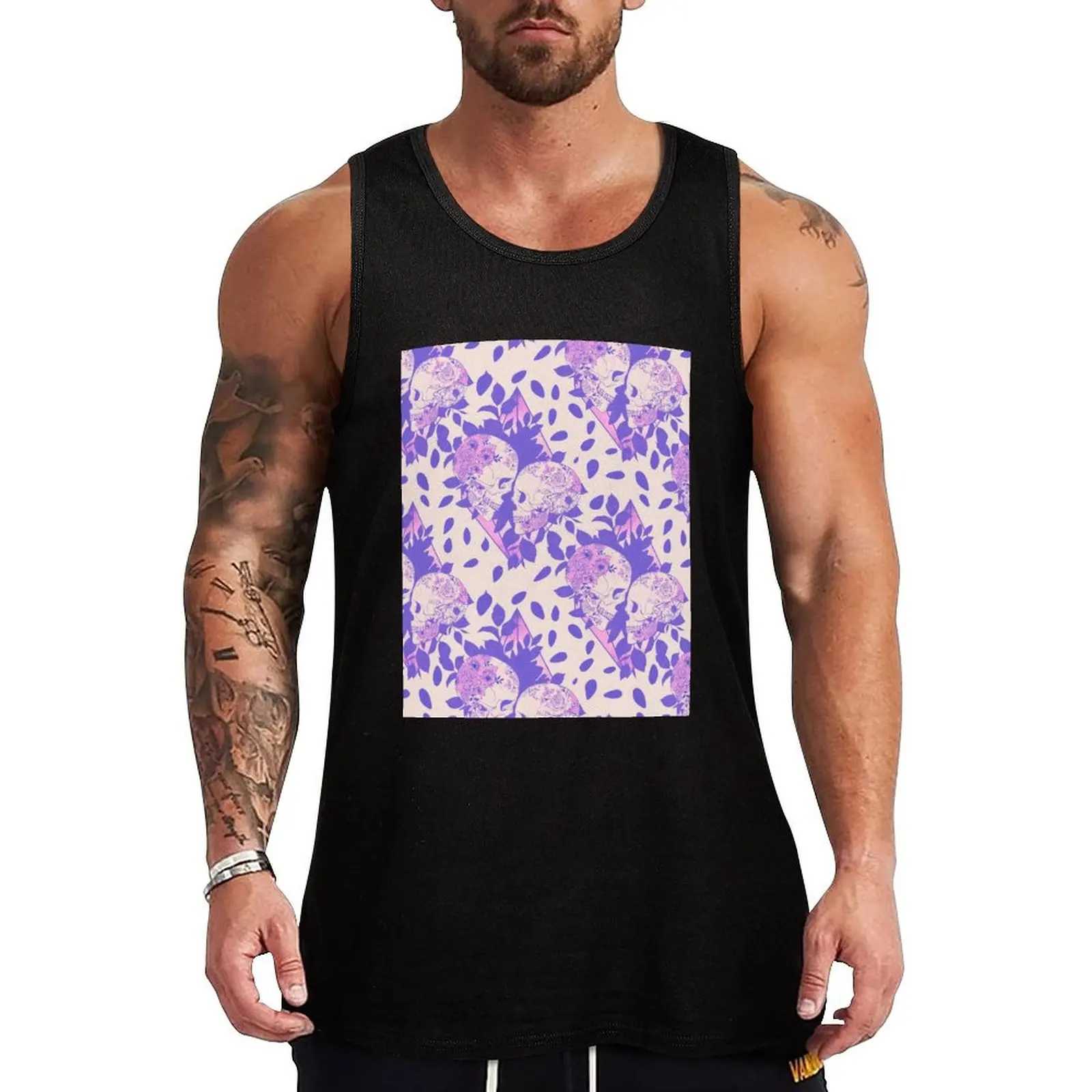 

Lovers Skull pattern Tank Top summer clothes men 2025 Male vest sleeveless Men's t-shirts