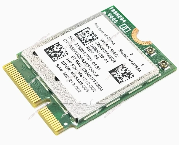 Wifi7 QCNCM865 محول شبكة لاسلكي 2.4 جيجابت في الثانية ثلاثي الموجات 2.4 جيجا/5 جيجا/6 جيجا هرتز لـ Win11