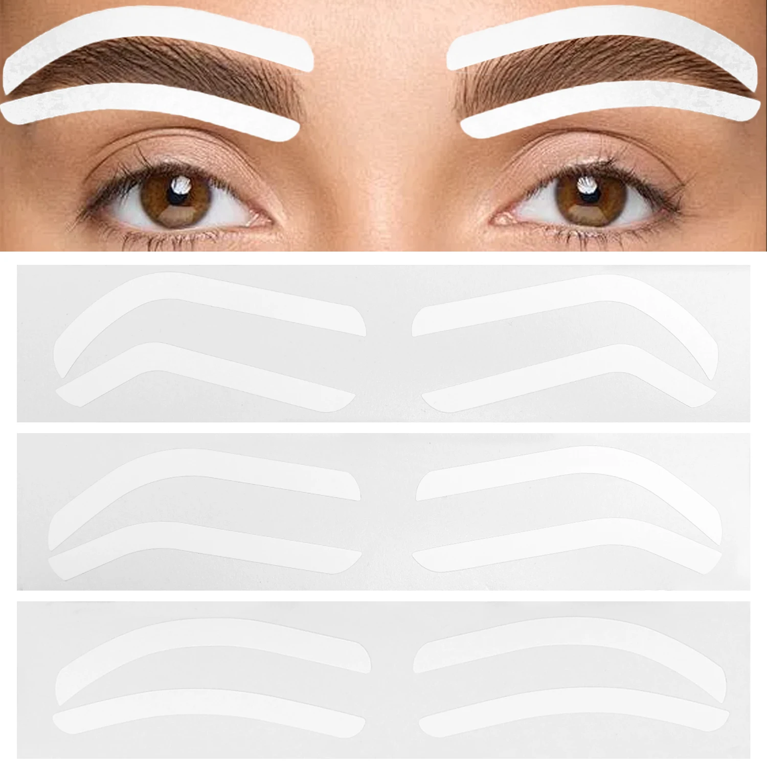 Disposable Eyebrow Stencil Stickers Professional Salon Eyebrows Airbrush Auxiliary Sticker Template BrowsType Option Makeup Tool