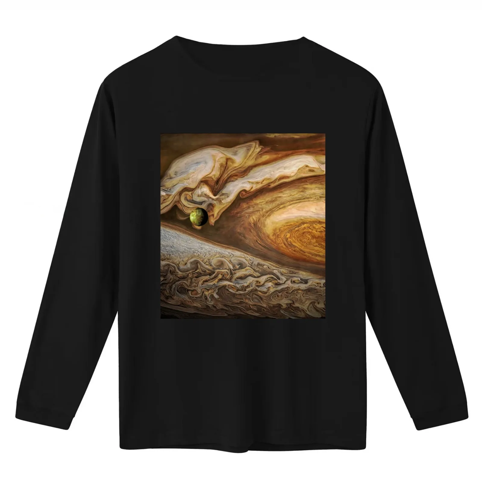 Callisto passing before Jupiter space exploration astronomy T-Shirt Summer Casual Cotton Tee Oversized Streetwear Tops
