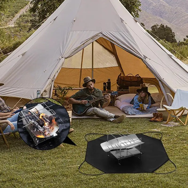 ورأى الكربون مقاومة للحريق المحمولة آمنة الحرارة درع منصات الشواية مقاومة للحرارة للسباكة الحداد لوازم الطبخ في الهواء الطلق