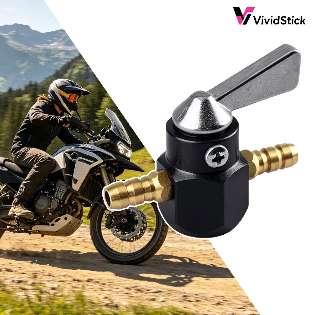 1pc Inline Fuel Tap On-Off Petcock Valve for Motorcycle ATV Scooter Dirt Bike Universal Gas Petrol Line Control Switch