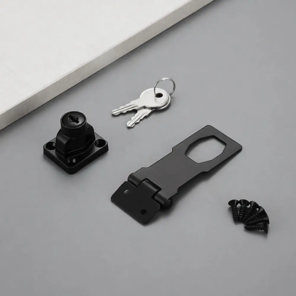 Heavy Duty Stainless Steel Door Hasp With Key Safety Security Latch For Cabinet Drawer Gate Shed Protection Hardware Accessory