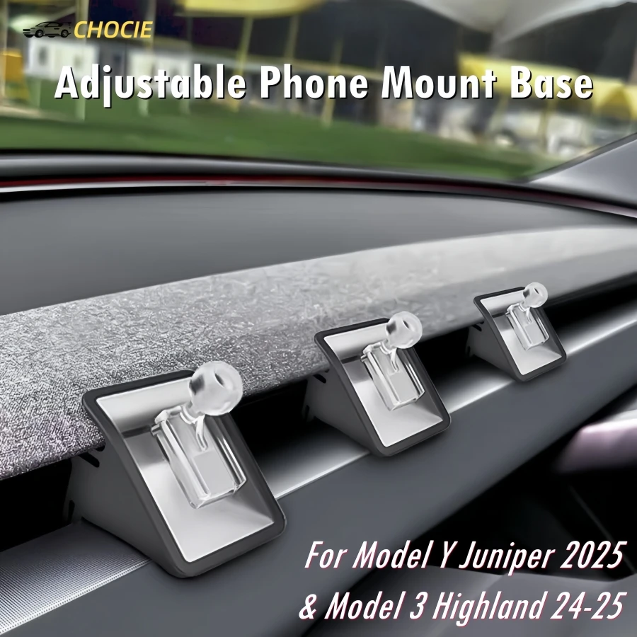 

Phone Mount Base for Tesla Model Y Juniper & Model 3 Highland 2025 Magnetic Wireless Charging Phone Holder MagSafe Phone Mount