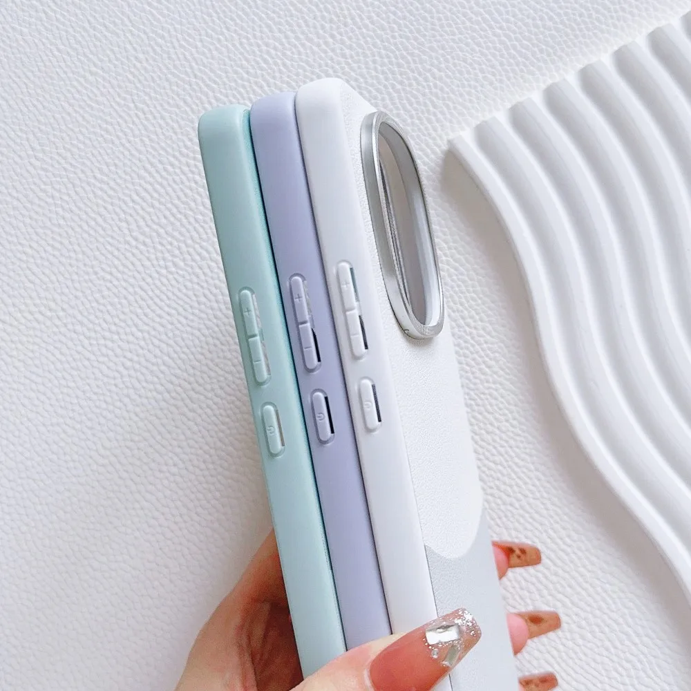 حافظة لهاتف VIVO IQOO 13 Pro موضة جديدة من جلد البولي يوريثان غطاء خلفي واقٍ لهاتف IQOO 12 Pro 13Pro غطاء كامل للهاتف