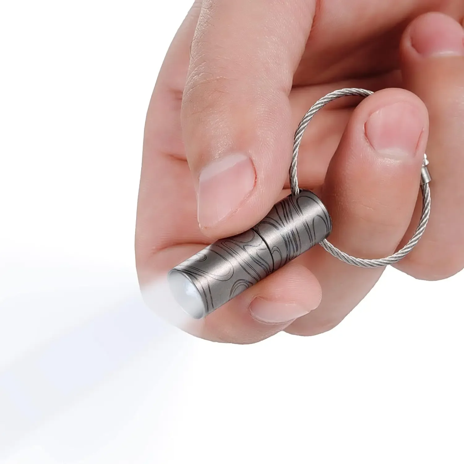 KeyUnity KF00 Titanium Mini Keychain LED Flashlight, 15 Lumens Waterproof Electric Torch Light Handheld Size Single